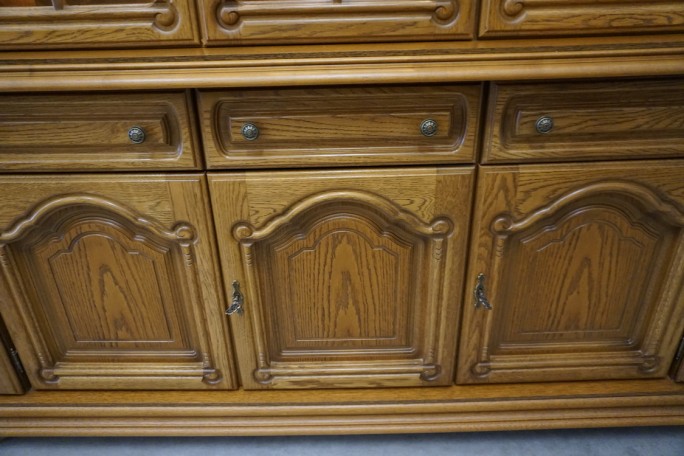 WITRYNA Z KOMODĄ DĘBOWA PODŚWIETLANA SUPER...