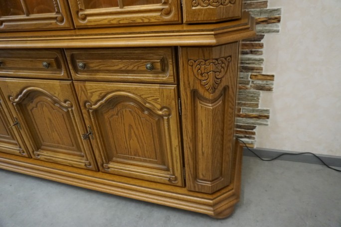 WITRYNA Z KOMODĄ DĘBOWA PODŚWIETLANA SUPER...