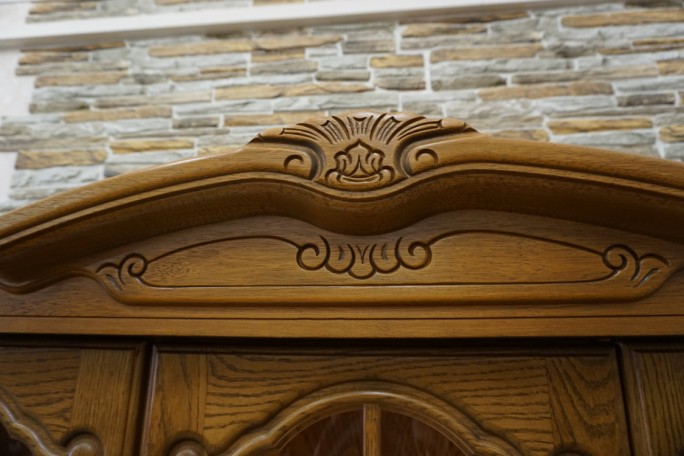 WITRYNA Z KOMODĄ DĘBOWA PODŚWIETLANA SUPER...