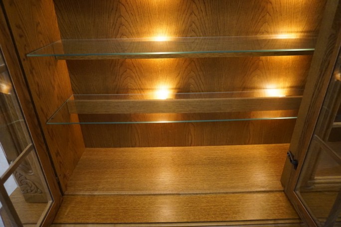 WITRYNA Z KOMODĄ DĘBOWA PODŚWIETLANA SUPER...