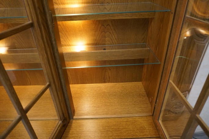 WITRYNA Z KOMODĄ DĘBOWA PODŚWIETLANA SUPER...