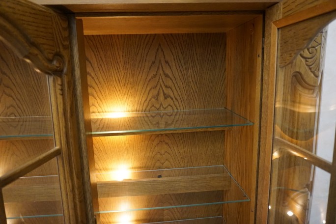 WITRYNA Z KOMODĄ DĘBOWA PODŚWIETLANA SUPER...