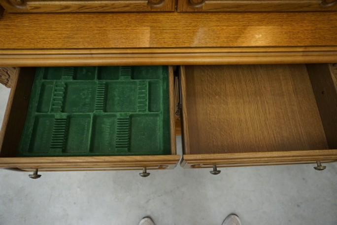 WITRYNA Z KOMODĄ DĘBOWA PODŚWIETLANA SUPER...