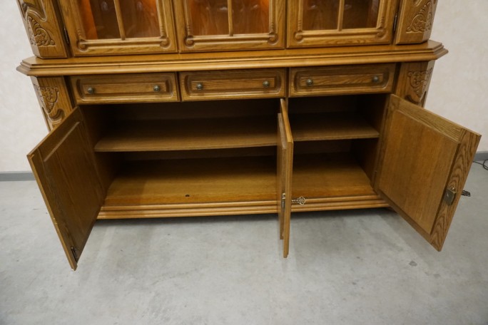 WITRYNA Z KOMODĄ DĘBOWA PODŚWIETLANA SUPER...