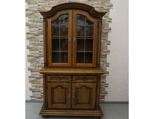 WITRYNA Z KOMODĄ DĘBOWA CIEMNA 4 DRZWIOWA SZER. 125 CM 2