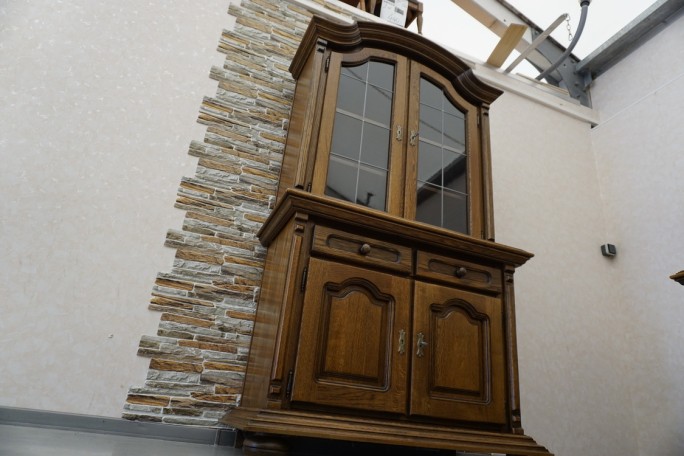 WITRYNA Z KOMODĄ DĘBOWA CIEMNA 4 DRZWIOWA SZER....