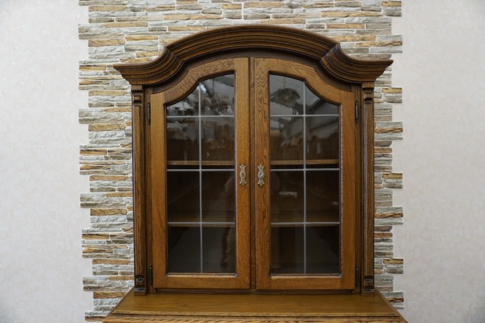 WITRYNA Z KOMODĄ DĘBOWA CIEMNA 4 DRZWIOWA SZER....