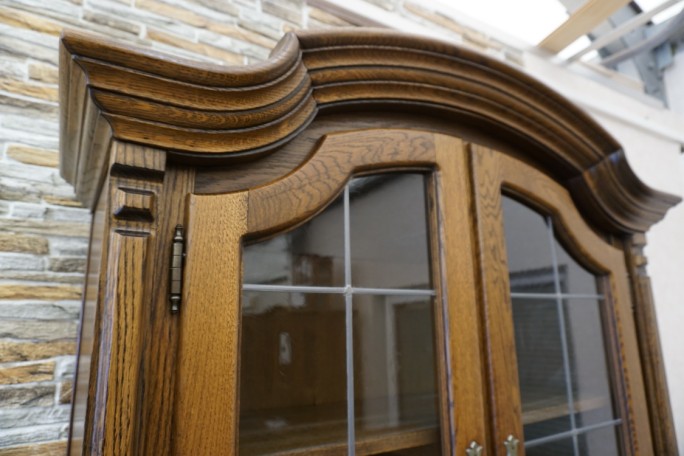 WITRYNA Z KOMODĄ DĘBOWA CIEMNA 4 DRZWIOWA SZER....