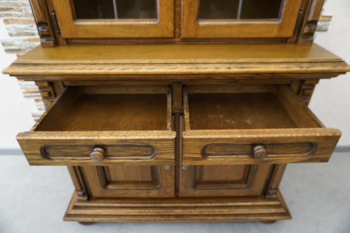 WITRYNA Z KOMODĄ DĘBOWA CIEMNA 4 DRZWIOWA SZER....