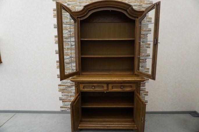 WITRYNA Z KOMODĄ DĘBOWA CIEMNA 4 DRZWIOWA SZER....