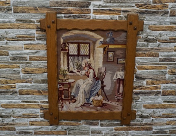 OBRAZ W DREWNIANEJ RAMIE SZER. 59 CM