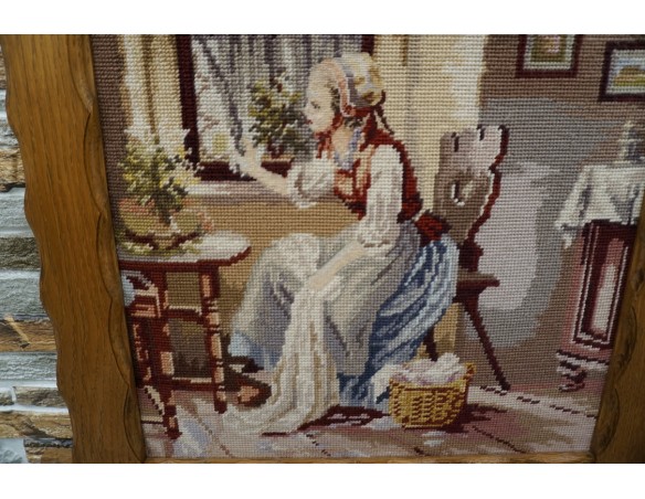 OBRAZ W DREWNIANEJ RAMIE SZER. 59 CM