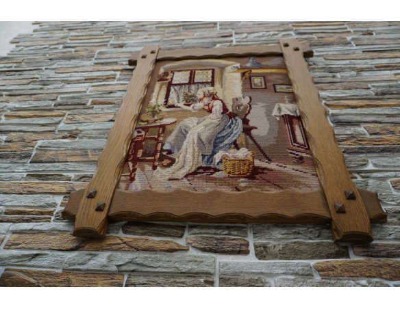 OBRAZ W DREWNIANEJ RAMIE SZER. 59 CM