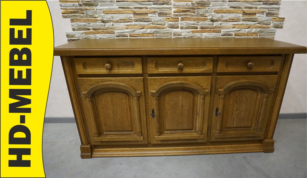 KOMODA DĘBOWA 3 DRZWIOWA SZER. 160 CM