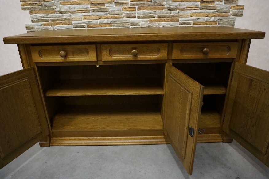 KOMODA DĘBOWA 3 DRZWIOWA SZER. 160 CM
