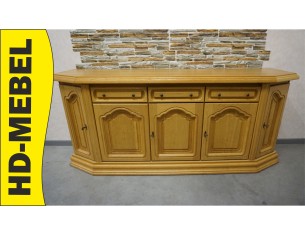 KOMODA DĘBOWA JASNA 5 DRZWIOWA SZER. 197 CM