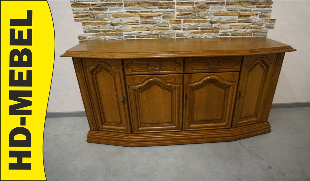 KOMODA DĘBOWA 4 DRZWIOWA SZER. 179 CM