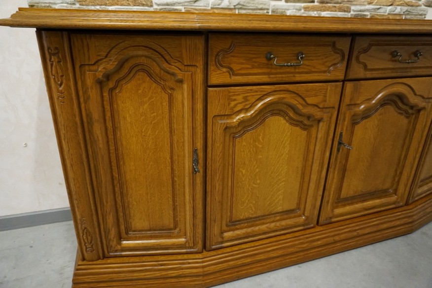 KOMODA DĘBOWA 4 DRZWIOWA SZER. 179 CM