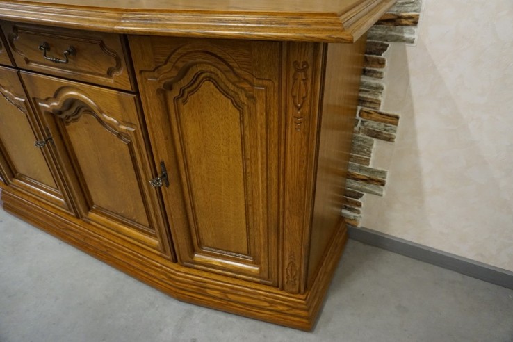 KOMODA DĘBOWA 4 DRZWIOWA SZER. 179 CM