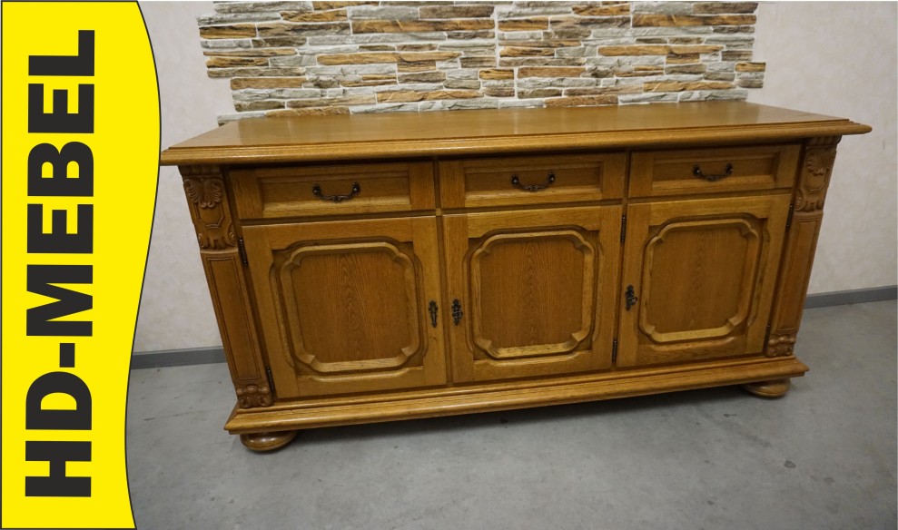 KOMODA DĘBOWA 3 DRZWIOWA SZER. 178 CM