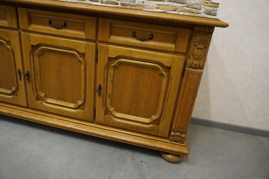 KOMODA DĘBOWA 3 DRZWIOWA SZER. 178 CM