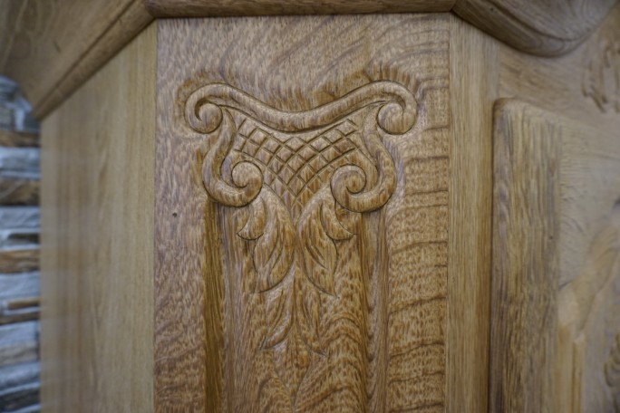 SZAFA Z LITEGO DĘBU 1 DRZWIOWA SZER. 100 CM