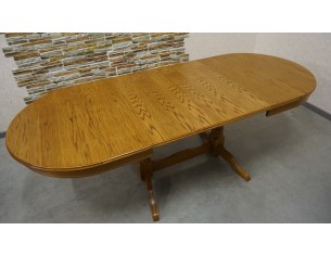 STÓŁ OWALNY DĘBOWY ROZKŁADANY SZER. 140-220 CM 2