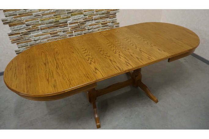 STÓŁ OWALNY DĘBOWY ROZKŁADANY SZER. 140-220 CM