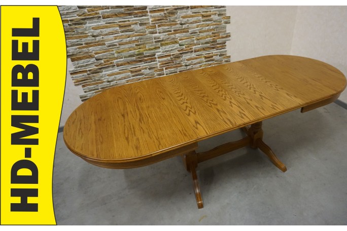 STÓŁ OWALNY DĘBOWY ROZKŁADANY SZER. 140-220 CM