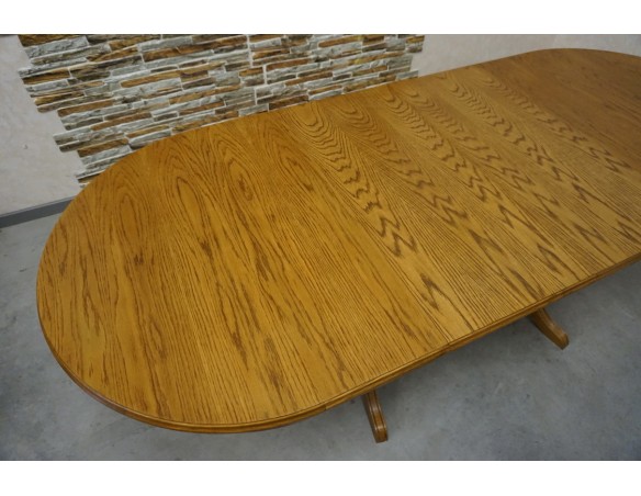 STÓŁ OWALNY DĘBOWY ROZKŁADANY SZER. 140-220 CM