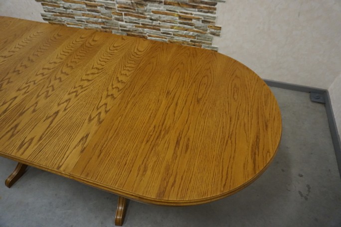 STÓŁ OWALNY DĘBOWY ROZKŁADANY SZER. 140-220 CM
