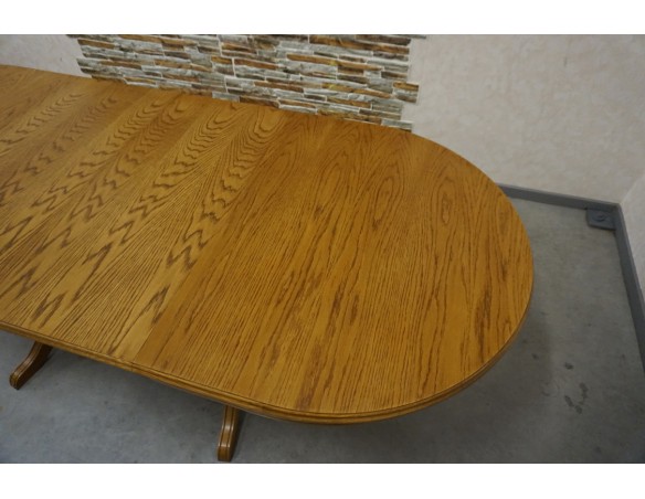 STÓŁ OWALNY DĘBOWY ROZKŁADANY SZER. 140-220 CM