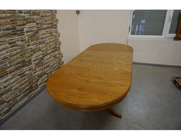 STÓŁ OWALNY DĘBOWY ROZKŁADANY SZER. 140-220 CM