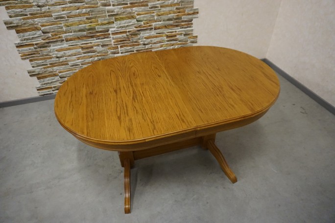 STÓŁ OWALNY DĘBOWY ROZKŁADANY SZER. 140-220 CM