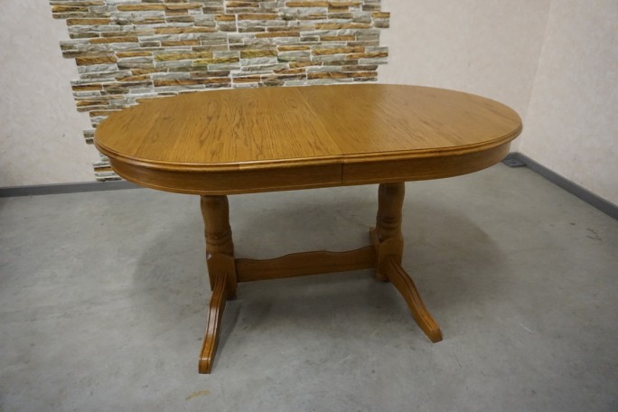 STÓŁ OWALNY DĘBOWY ROZKŁADANY SZER. 140-220 CM