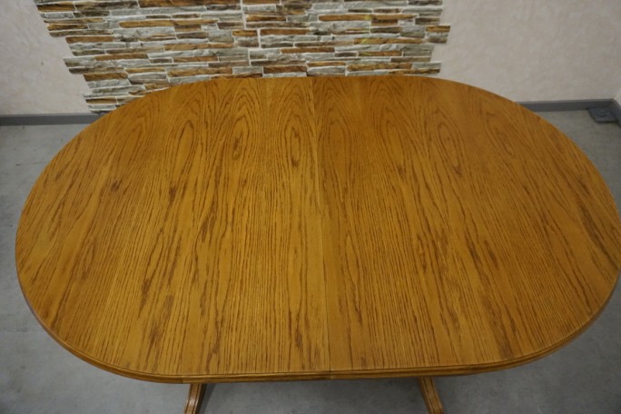 STÓŁ OWALNY DĘBOWY ROZKŁADANY SZER. 140-220 CM