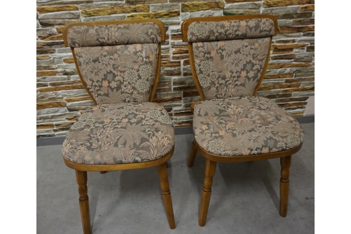 KRZESŁA DĘBOWE KOMPLET 2 SZTUKI SZER. 44 CM