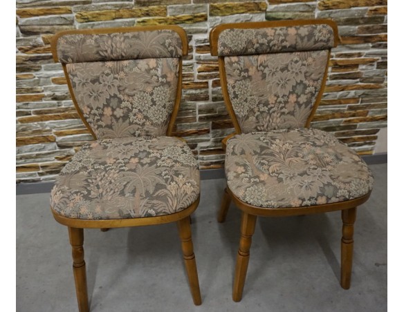 KRZESŁA DĘBOWE KOMPLET 2 SZTUKI SZER. 44 CM