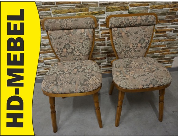 KRZESŁA DĘBOWE KOMPLET 2 SZTUKI SZER. 44 CM