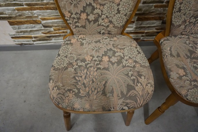 KRZESŁA DĘBOWE KOMPLET 2 SZTUKI SZER. 44 CM