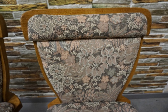 KRZESŁA DĘBOWE KOMPLET 2 SZTUKI SZER. 44 CM