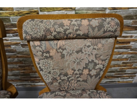 KRZESŁA DĘBOWE KOMPLET 2 SZTUKI SZER. 44 CM