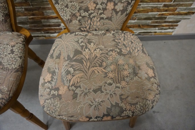 KRZESŁA DĘBOWE KOMPLET 2 SZTUKI SZER. 44 CM