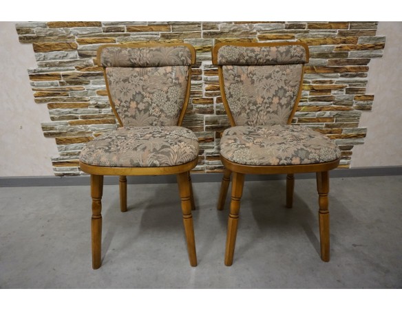 KRZESŁA DĘBOWE KOMPLET 2 SZTUKI SZER. 44 CM