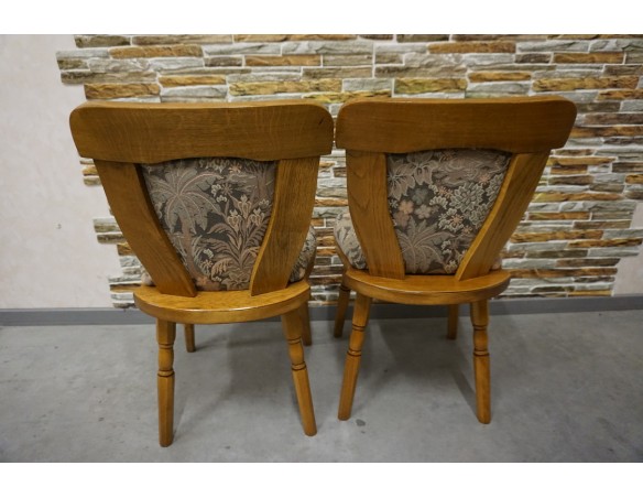 KRZESŁA DĘBOWE KOMPLET 2 SZTUKI SZER. 44 CM
