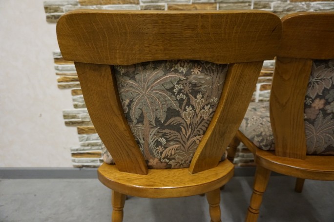 KRZESŁA DĘBOWE KOMPLET 2 SZTUKI SZER. 44 CM