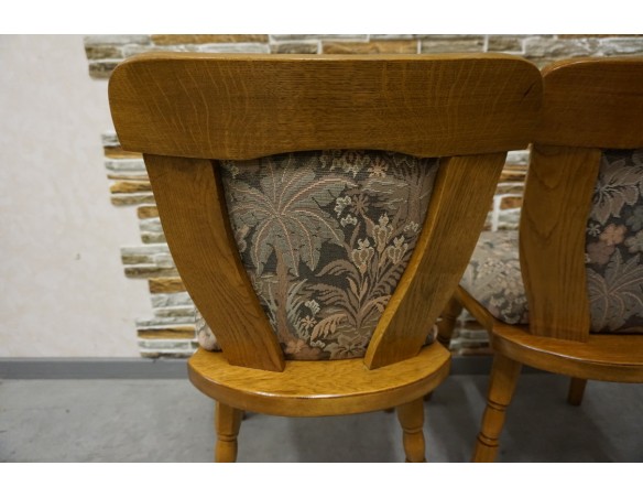 KRZESŁA DĘBOWE KOMPLET 2 SZTUKI SZER. 44 CM