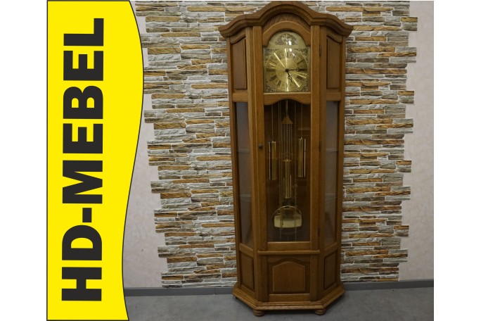 ZEGAR DĘBOWY NIEMIECKI MECHANICZNY TEMPUS FUGIT SZER. 85 CM