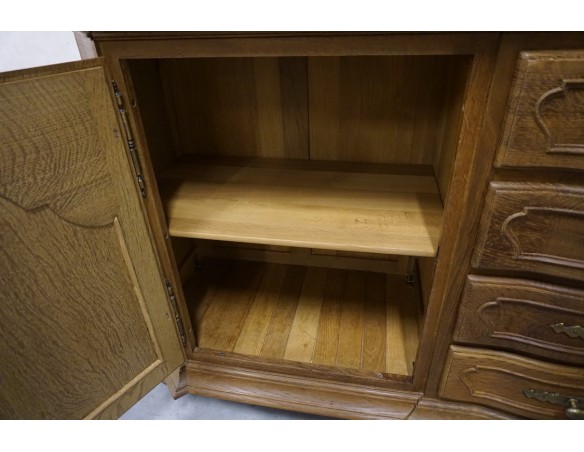 WITRYNA Z KOMODA LITY DĄB 5 DRZWIOWA SZER. 205 CM