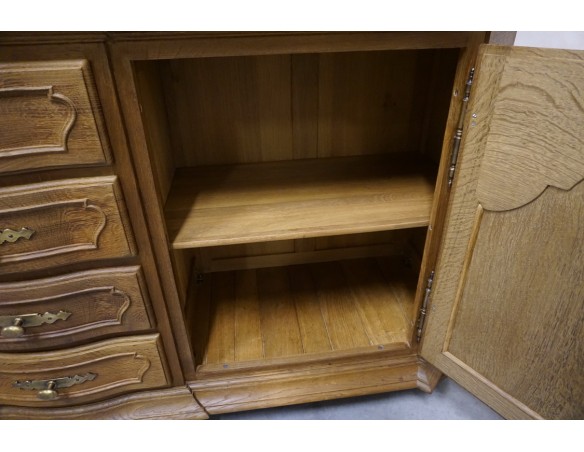 WITRYNA Z KOMODA LITY DĄB 5 DRZWIOWA SZER. 205 CM